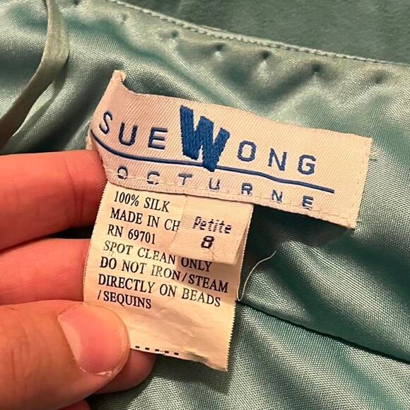 Y2K Sue Wong Silk Beaded Fairy Dress - Picture 2 of 8